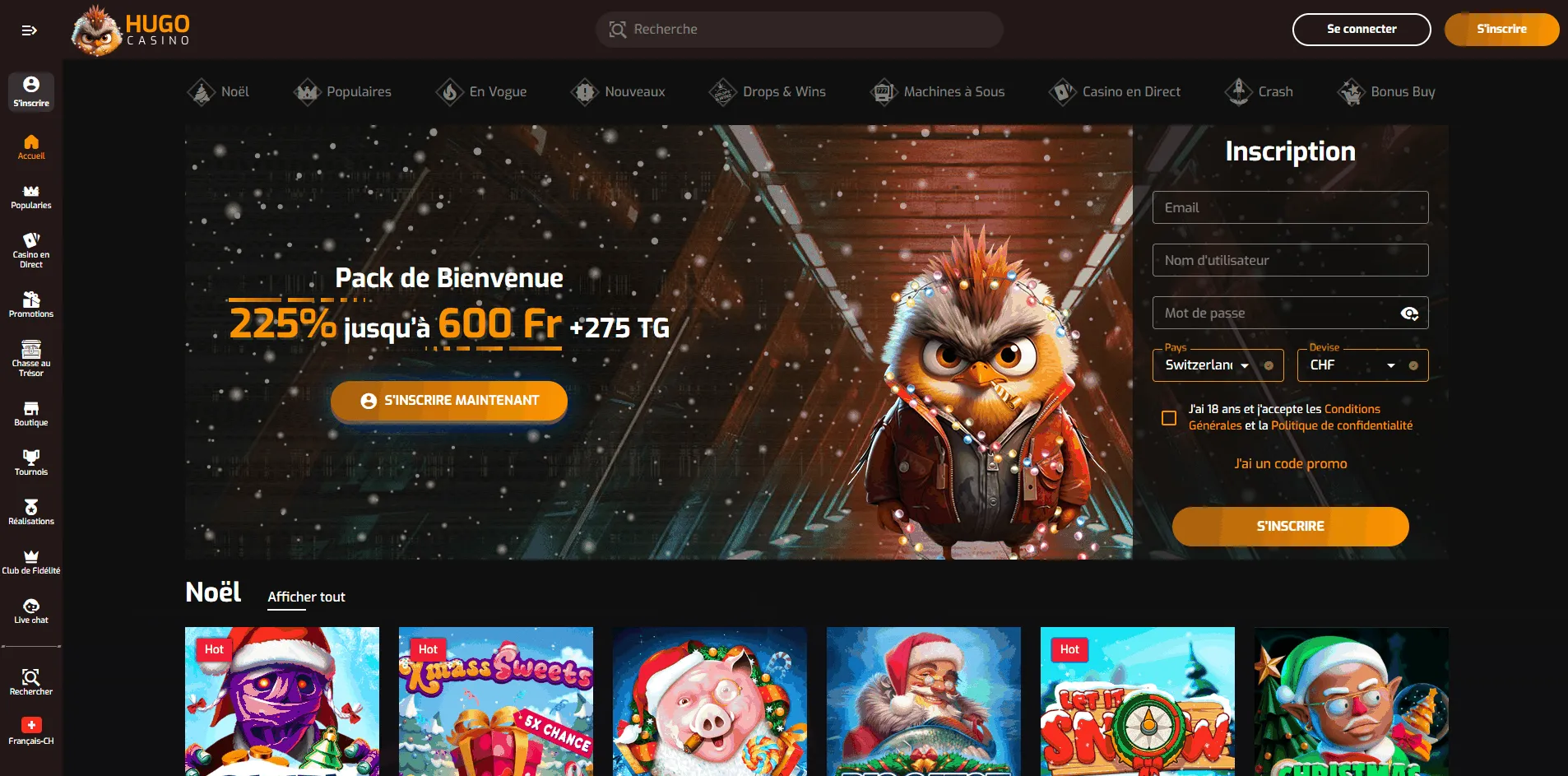 Casino en ligne Hugo